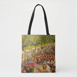 Vintage-Zirkusposter mit Tieren und Darstellern Tasche
