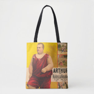 Vintage Zirkusposter von Arthur, dem kolossalen Ki Tasche