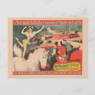 Vintage-Zirkusposter von Miss Rose Meers Postkarte