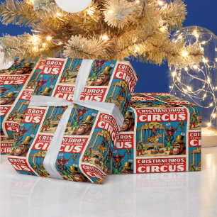 Vintage-Zirkusposter-Wrap-Papier Retro  Geschenkpapier