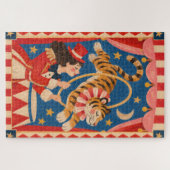 Vintage-Zirkustiger und Ringmaster Funhaus Puzzle (Horizontal)