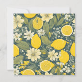Vintage Zitrone Feiertagskarte (Vorderseite)
