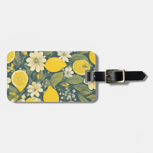 Vintage Zitrone - Gepäckmarke Gepäckanhänger (Vorderseite horizontal)