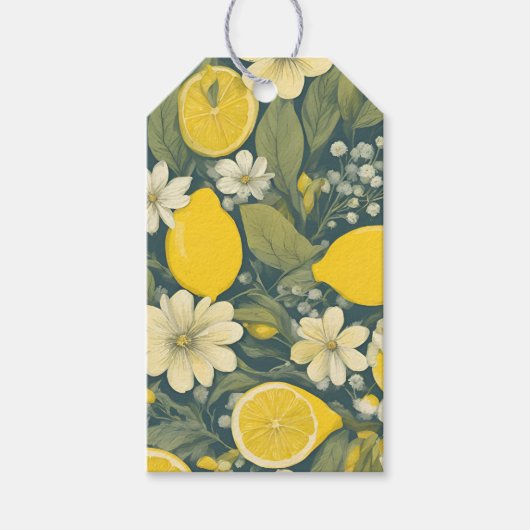 Vintage Zitrone Geschenkanhänger (Vorderseite)