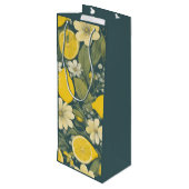 Vintage Zitrone Geschenktüte Für Weinflaschen (Rückseite Schrägansicht)