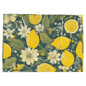 Vintage Zitrone Große Geschenktüte (Rückseite)