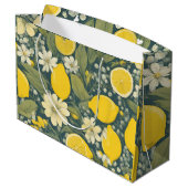 Vintage Zitrone Große Geschenktüte (Rückseite Schrägansicht)