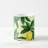 Vintage Zitrone, nahtlose, dekorative Muster Kaffeetasse (Mittel)