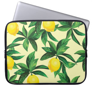 Vintage Zitrone, nahtlose, dekorative Muster Laptopschutzhülle