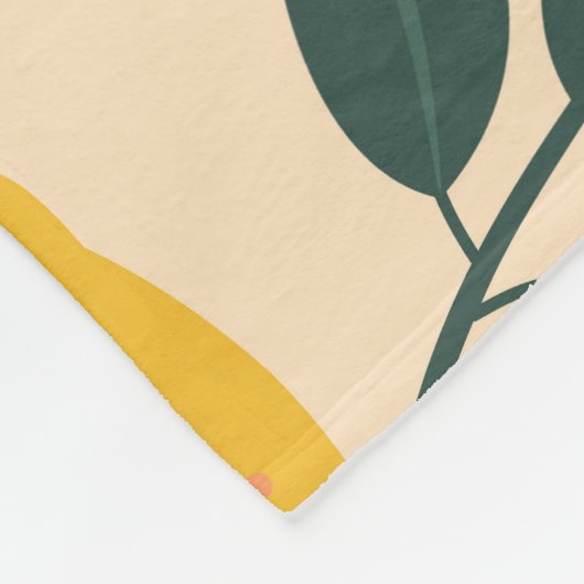 Vintage Zitrone: Nahtlose Fruchttextur. Fleecedecke (Ecke)