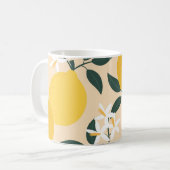 Vintage Zitrone: Nahtlose Fruchttextur. Kaffeetasse (Vorderseite Links)