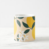 Vintage Zitrone: Nahtlose Fruchttextur. Kaffeetasse (Mittel)