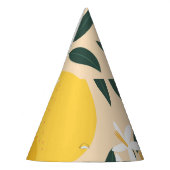Vintage Zitrone: Nahtlose Fruchttextur. Partyhütchen (Links)