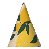 Vintage Zitrone: Nahtlose Fruchttextur. Partyhütchen (Rechts)