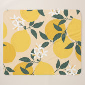 Vintage Zitrone: Nahtlose Fruchttextur. Sherpadecke (Vorderseite (Horizontal))