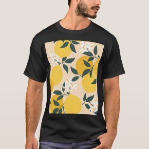 Vintage Zitrone: Nahtlose Fruchttextur. T-Shirt
