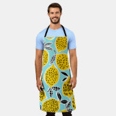 Vintage Zitrone: Von Hand Gezeichnet nahtloses Mus Schürze (Getragen)