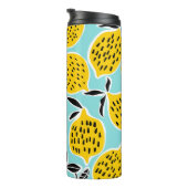 Vintage Zitrone: Von Hand Gezeichnet nahtloses Mus Thermosbecher (Nach rechts gedreht)