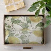 Vintage Zitronen Blätter botanisch Seidenpapier (Geschenk)