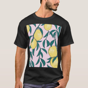 Vintage Zitronen: HandGezeichnet Wasserfarbmuster. T-Shirt