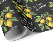 Vintage Zitronen Lemonade Gesunder, benutzerdefini Geschenkpapier (Rolleneckpunkt)
