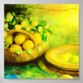 Vintage Zitronen Poster (Vorne)