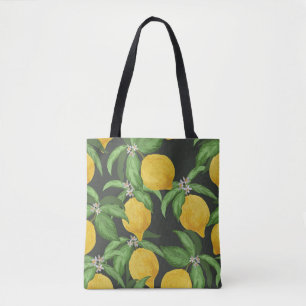 Vintage-Zitronen-Tropenmuster Tasche
