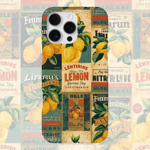 Vintage-Zitronenetikett – Retro-Zitrusfrucht  iPhone 16 Pro Max Hülle