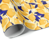 Vintage Zitronenfrüchte: Nahrungsmuster. Geschenkpapier (Rolleneckpunkt)