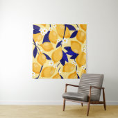 Vintage Zitronenfrüchte: Nahrungsmuster. Wandteppich (Beispiel)