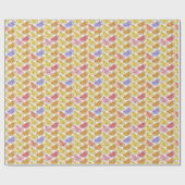Vintage Zitronenfrüchte Sommertextur Geschenkpapier (Flach)