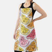 Vintage Zitronenfrüchte Sommertextur Schürze (InSitu)