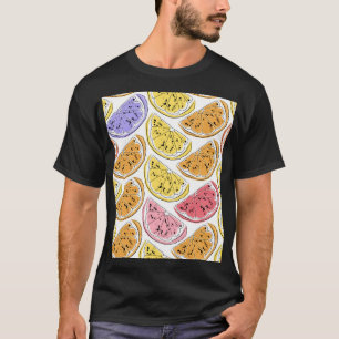 Vintage Zitronenfrüchte Sommertextur T-Shirt