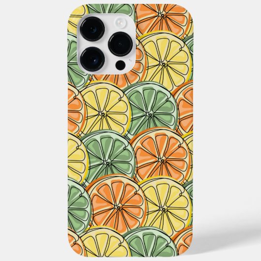 Vintage-Zitronenmuster Case-Mate iPhone Hülle (Rückseite)