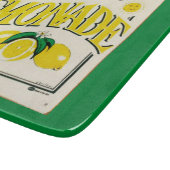 Vintage Zitronenschild Zitronenfrüchte Schneidebrett (Ecke)