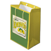 Vintage Zitronenschildkröte Mittlere Geschenktüte (Rückseite Schrägansicht)