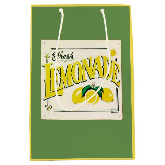 Vintage Zitronenschildkröte Mittlere Geschenktüte (Vorderseite)