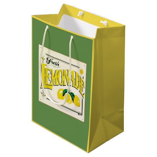 Vintage Zitronenschildkröte Mittlere Geschenktüte (Vorderseite Schrägansicht)