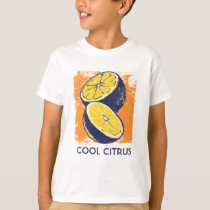 Vintage-Zitrus-Limonen-Wasserfarbe T-Shirt