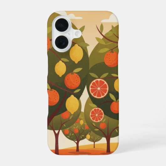 Vintage-Zitrusplantage iPhone 16 Hülle (Rückseite)