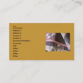 Vintage zivile Kriegssteppdecken-Geschäftskarte Visitenkarte