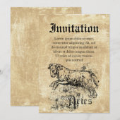 Vintage Zodiac Aries Einladung (Vorne/Hinten)