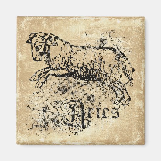 Vintage Zodiac Aries Magnet (Vorne)