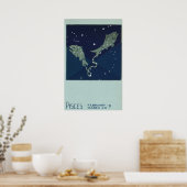 Vintage Zodiac-Astrologie Fische Konstellation Poster (Küche)