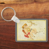 Vintage Zodiac Astrologie Gemini Zwillingskonstell Schlüsselanhänger (Rückseite)