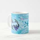 Vintage Zodiac-Astrologie Kaffeetasse (Vorderseite Links)