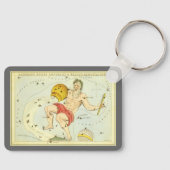 Vintage Zodiac, Astrology Aquarius Constellation Schlüsselanhänger (Vorderseite)