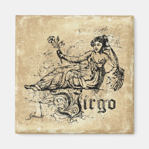 Vintage Zodiac Jungfrau Magnet