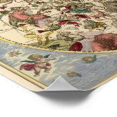 Vintage Zodiac-Karte Poster (Ecke)