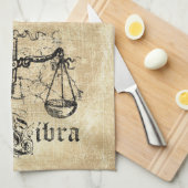Vintage Zodiac Libra Geschirrtuch (Viertel Falte)